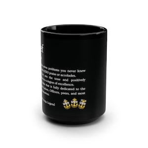 Chief Definition Black Mug, 15oz