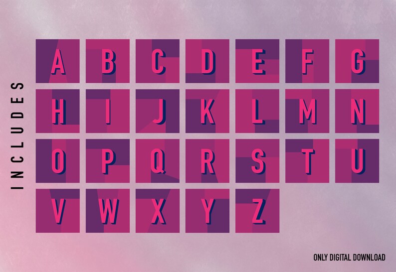 Cute DIY Printable Banner Printable Alphabet Banner Etsy Israel