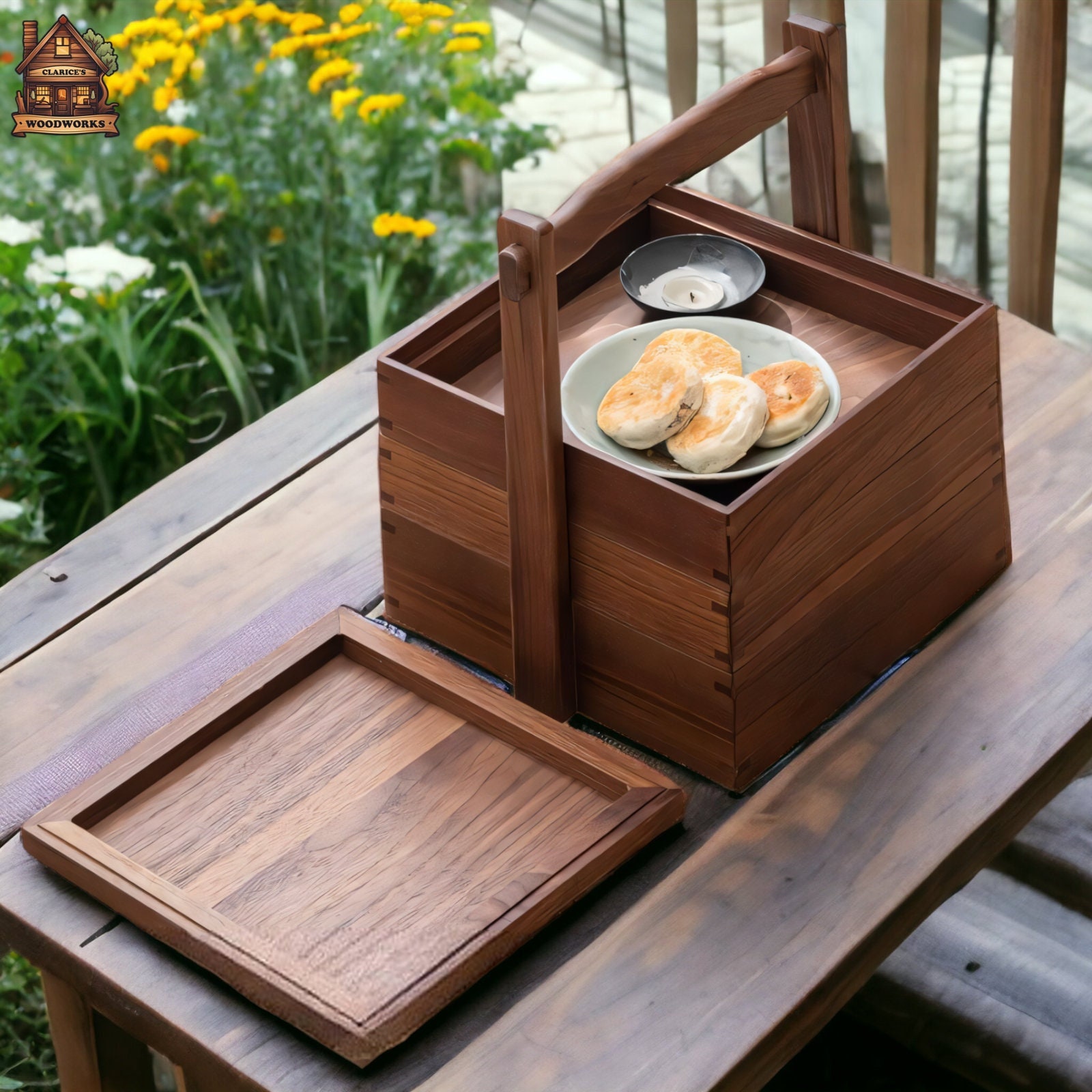 Wooden compartment box deals
