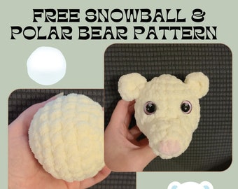 PDF-patroon gehaakte ijsbeer en sneeuwbal digitale download Amigurumi knuffel