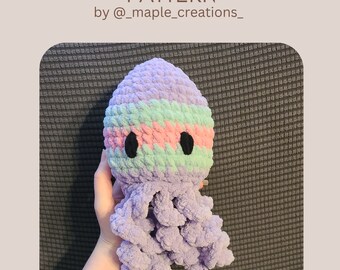 Grote eitopus, gehaakt amigurumipatroon zonder naaien!