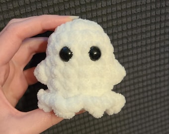 Patrón de crochet de mini fantasma: Peluche/Amigurumi de Halloween sin costuras (Patrón PDF)