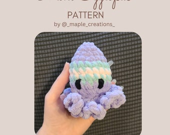 Mini Egg-topus Crochet Pattern! Crochet Plushie Pattern! Easter Crochet Pattern