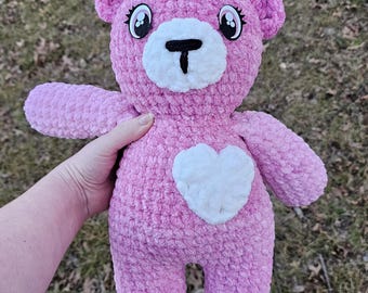 Bijna No Sew Valentines Bunny gehaakt amigurumipatroon pdf digitale download