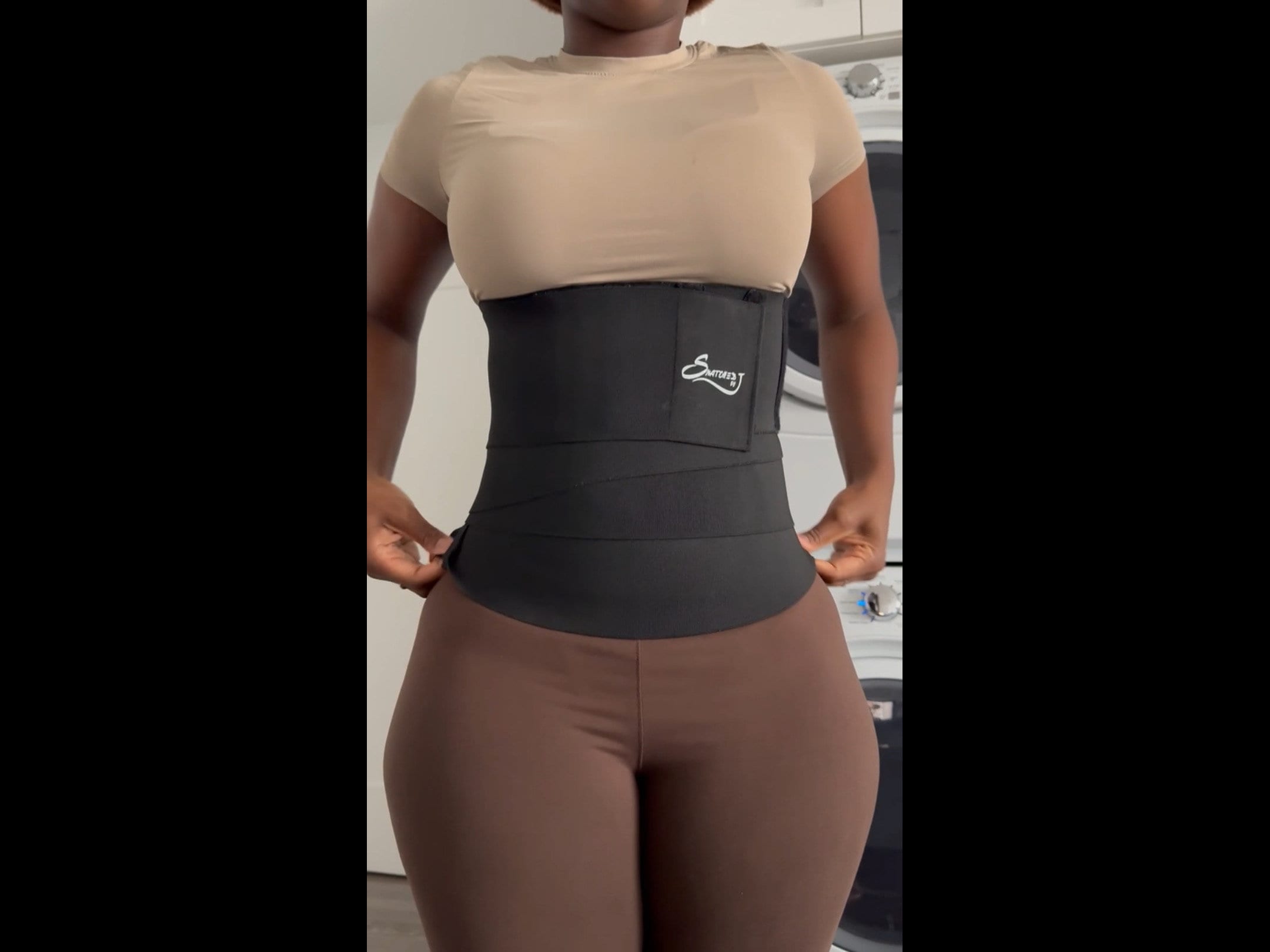 Infinity Black Tummy Wrap Compression Band