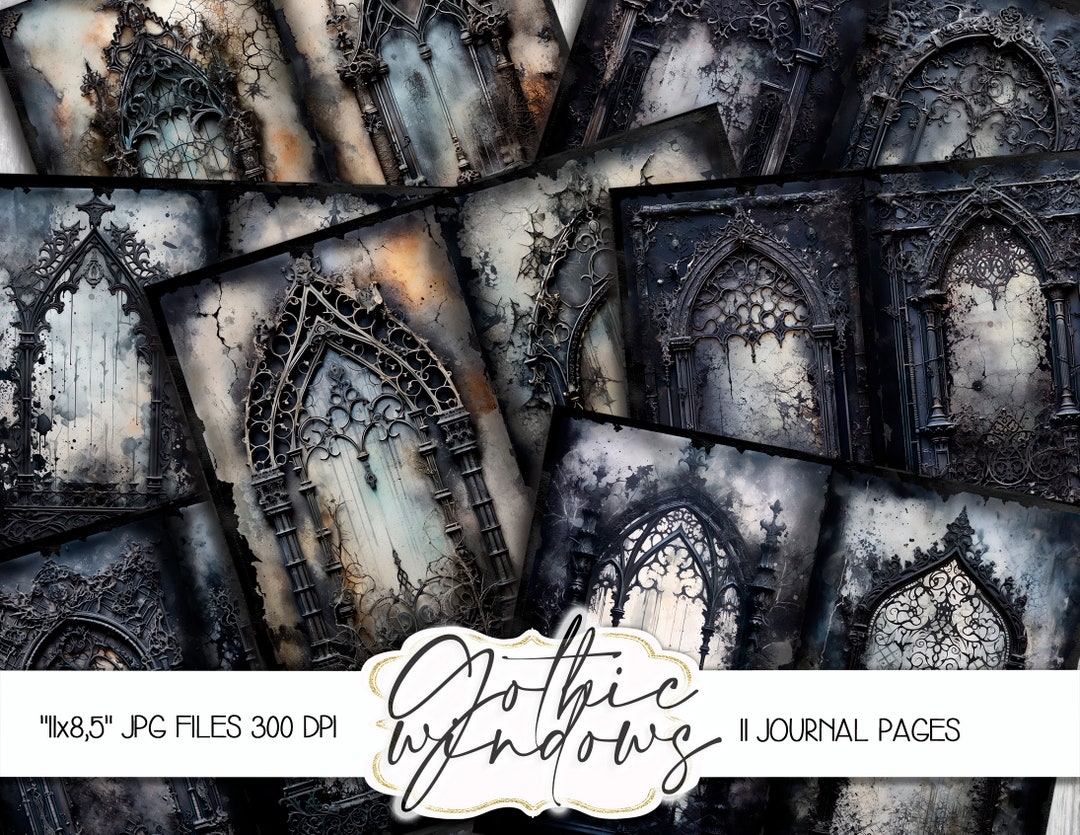 Gothic Window, Junk Journal Digital, Gothic Junk Journal, Gothic ...