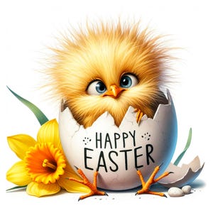 Schrulliges Osterhuhn, 35 JPG süßes Tier zum Ausdrucken, Quirky Tiere Clipart, Frohe Ostern zum Ausdrucken, Osterbasteln, Ostereinladung
