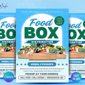 Food Drive Flyer Template | DIY Canva Food Drive Fundraiser Template Design for church , School, Donation, and charity Fundraiser  Flyer