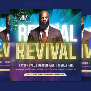 Editable Church Flyer, DIY Canva Flyer Template Design, Revival Church Flyer, Prayer Conference, Church Service,  Women&#39;s Conference Flyer