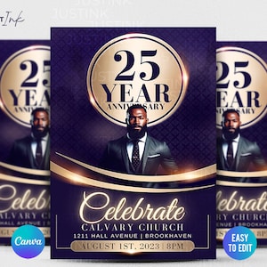 Editable Church Flyer, DIY Canva Flyer Template Design, Revival Church Flyer, Prayer Conference, Church Service, Women&#39;s Conference Flyer,