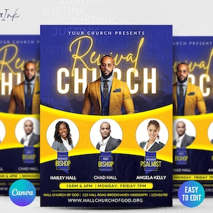 Church Flyer Template | DIY Canva Flyer Design for Church Revival,  Prayer Conference, Service, Women&#39;s Conference, Pastor Appreciation