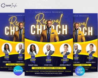 Church Flyer Template | DIY Canva Flyer Design for Church Revival,  Prayer Conference, Service, Women's Conference, Pastor Appreciation