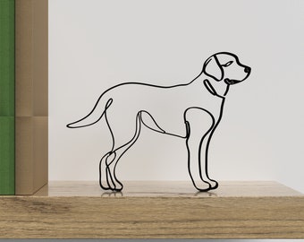 3D Printed Labrador Retriever Statue: Minimalist Home Decor