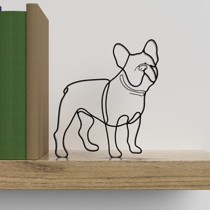 French Bulldog Sculpture: Minimalist Wire Art Decor