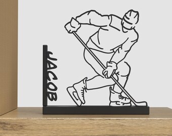 Personalized Hockey Player Sculpture: 3D Printed Hockey Decor