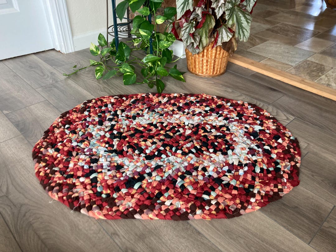 Tie Rag Rug Hand Braided Rag Rug - Etsy