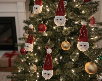 Handmade Santa Claus Keychain or Tree Ornament.