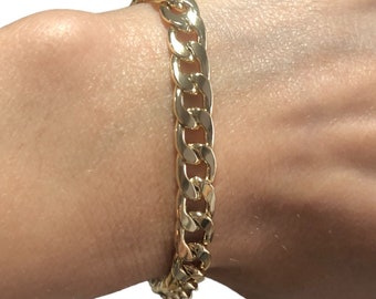 Çelik Kalın Bileklik / Kadın ve Erkek İçin / Gold / Zincir