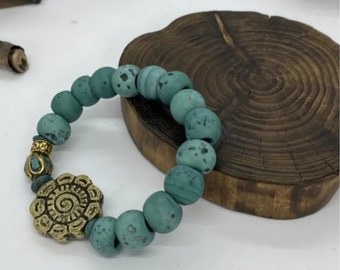 Ethnic, authentic handmade bracelet with special stone