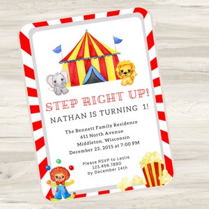 Circus Birthday Invitation