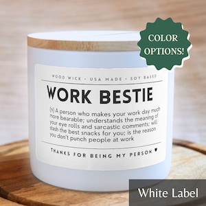 Work Bestie Gift Candle, Gift For CoWorker, Bestie Gifts, Best Friend Gift, Colleague Leaving Gift, Personalized Gift, Christmas Gift