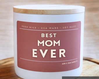 Beste moeder ooit kaars gepersonaliseerd, Moederdagcadeau, cadeau voor moeder, Moederdag kaars, cadeau van dochter, cadeau van zoon, moeder verjaardagscadeau