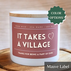 It Takes a Village kaars Gepersonaliseerd cadeau, bedankkaars, leraar cadeau oppas cadeau Dagopvang/oppas cadeau coach cadeau kerstcadeauset