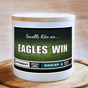 Smells Like An Eagles Win Candle Personalized Candle Eagles Football Gift Philadelphia Eagles Fan Gift, Lucky Game Day Candle Football Decor