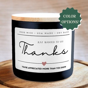 Just Wanted to Say Thanks Candle, Thank You Gift, Appreciation Gift, Gift Set, Personalized Gift, Thank you Gift for Friend/Sister/Co-worker