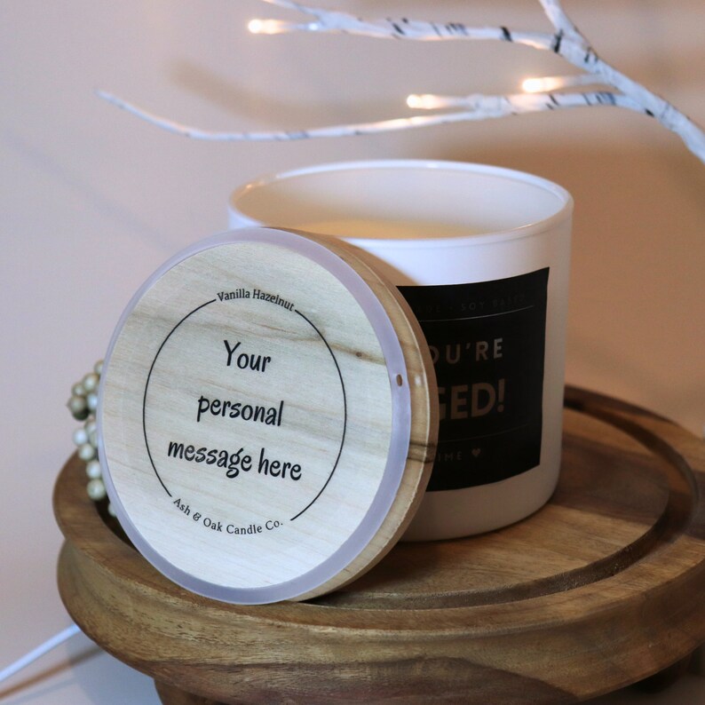 Congrats on Your Engagement Candle, Engagement Candle Personalized Gift