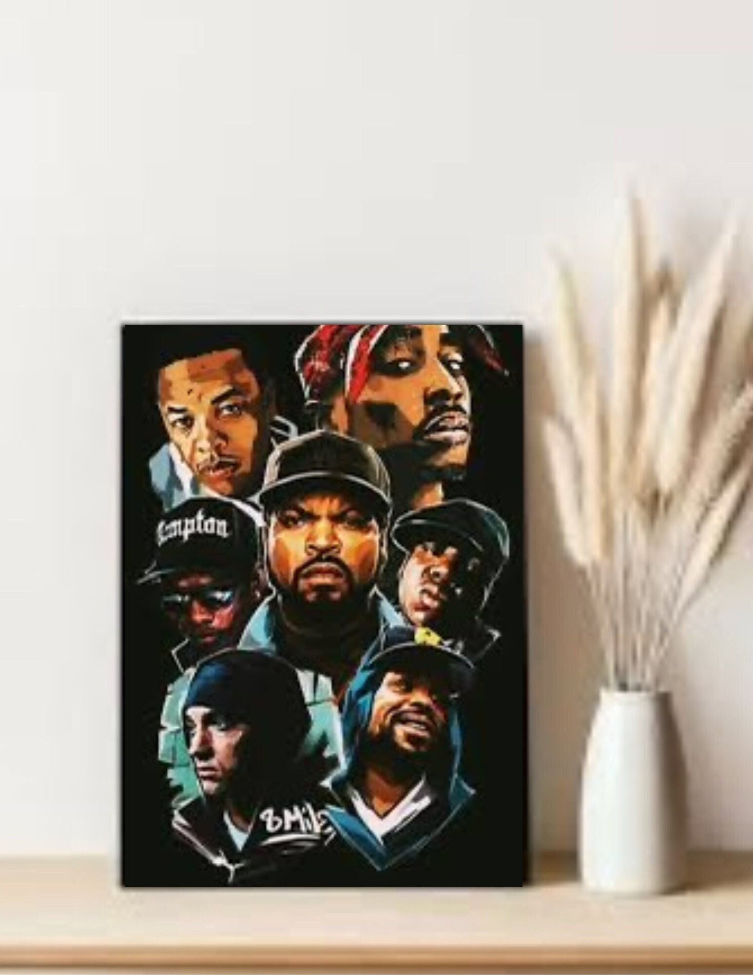 Friendly Raps Rap Poster Ice Cube Tupac Dr Dre Eminem Eazy E Redman Biggie hip hop ...