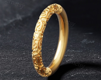Anello Sun Wukong realizzato a mano, anello in oro massiccio 10 carati, anello del Re Scimmia, anello da uomo personalizzato, anello regalo di compleanno, regalo personalizzato per lui