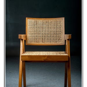 Pierre Jeanneret Handmade Chair Made of Old Teak Wood