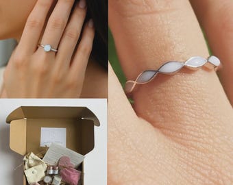 DIY Milk Keepsake Ring Kit – Make Your Own Jewelry, Motherhood Memory Gift, Custom Ring Kit, Baby Keepsake, Adjustable Ring