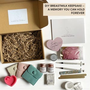 DIY Breastmilk Keepsake Kit – Heart Shaped Resin Mold | Breastmilk Preservation Kit | DIY Memory Keepsake for Moms with Velvet Pouch