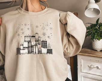 Christmas Sweatshirt, Winter Sweatshirt, Snowflake Sweatshirt