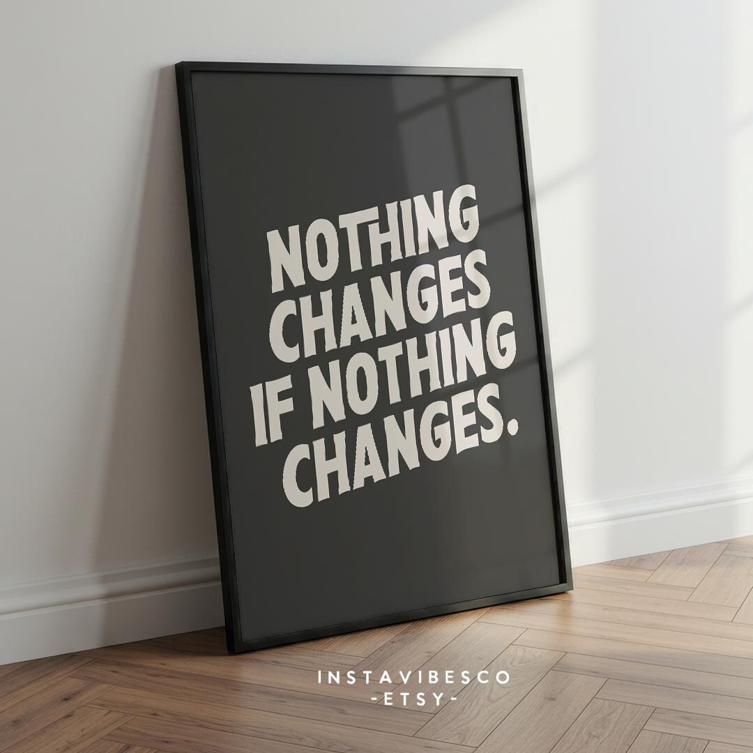 Inspirational Quote Print: Retro Black and White Wall Art (digital ...