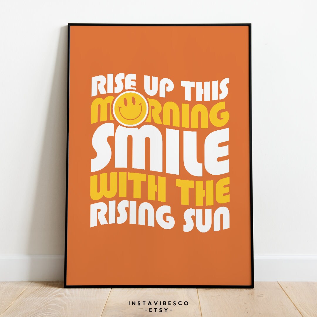 Rise up This Morning Bob Marley Lyrics Printable Wall Art, Positive Quote, Digital Download ...