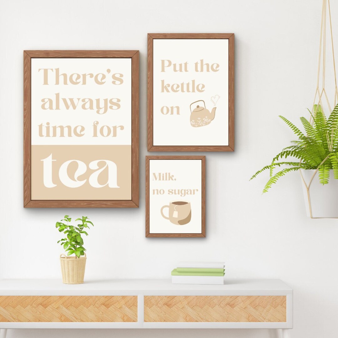 kitchen prints: the ideal solution for kitchen decor... Trio of Kitchen Prints, Set of Three - Digital Download - Always Time ...
