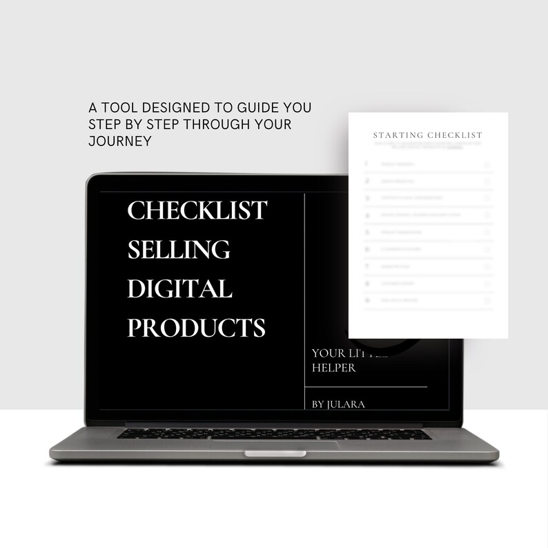 Checklist Digital Products, How to Start, Selling, Etsy, Print on Demand, Digital Products, KDP ...