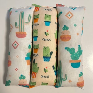 Cactus Catnip Kickers | Cotton cat toys | Cute cactus prints | Stuffed with catnip and polyfill | Silly cats | Handmade | Kitty play time