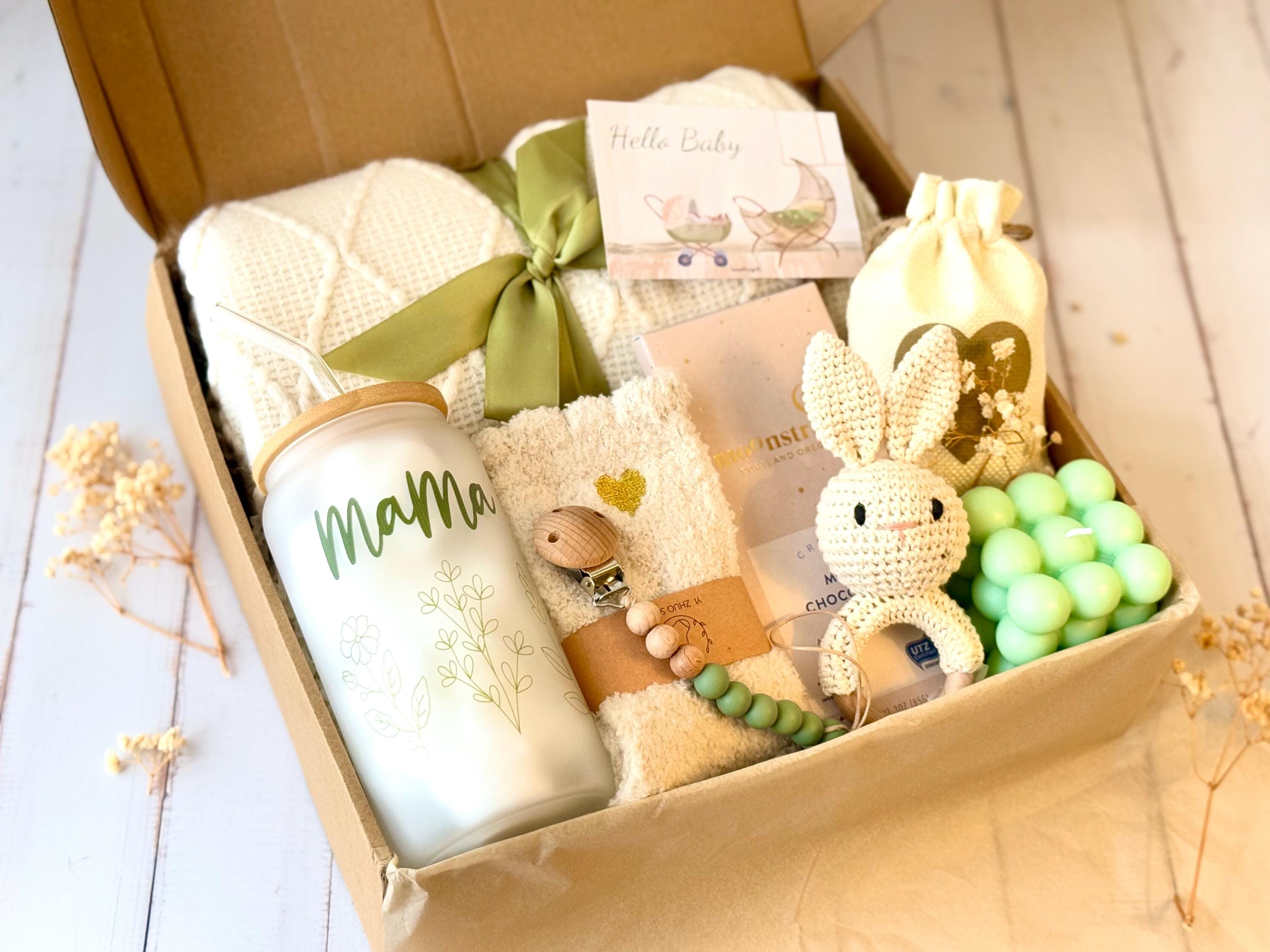 Deluxe New Mom & Baby Gift Box for Women After Birth | Baby Gift Basket, Postpartum Care Package, Newborn Boys, Girls, Unisex, Push Present