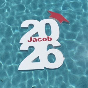 Custom 2026 Grad Foam Sign: Pool Party Graduation Decor