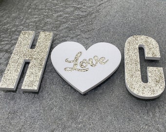 Glittered Foam Letters & Symbol - Wedding, Pool Party Decor