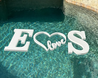 Custom Foam Letters for Pool Party, Wedding Decor, Anniversary, Bridal Shower - 1.5" Thick