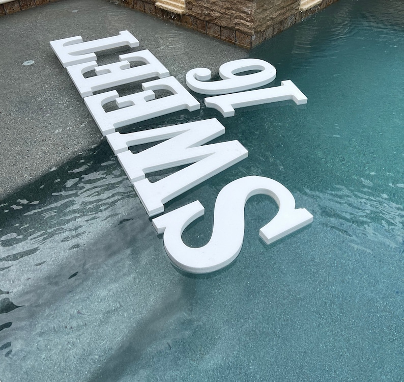 Floating Alphabet Pool Letters Floating Pool Letters, Custom Foam Graduation Party Decor, Personalized ...