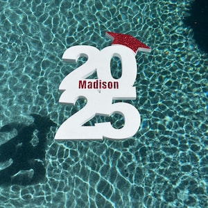 Custom Grad Foam pool party decor Outdoor styrofoam graduation party decor personalized 2025 grad foam letters for graduate party grad cap