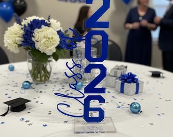 Class of 2027 Acrylic Graduation Centerpiece Personalized Grad Party Table Decor Custom Name Vertical Sign Senior 2027 Graduation Gift