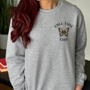 Elder Emo Sweatshirt, Funny Emo Kid Sweater, Emo Band Shirt, Scene Kid Top, Band Shirt, Traditional Tattoo Sweatshirt, Tattoo Lover Gift