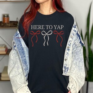 Professional Yapper Shirt, Funny Meme Gift, Gender Neutral Coquette Tee, Gen Z Holiday Gift, Coquette T-Shirt, Girly Graphic Tee, Bow Shirt
